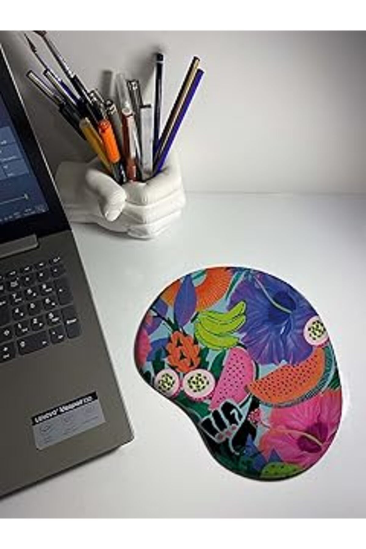 Mu Art Ahşap Rakkun Shop Aloha Hawaii Baskılı Bilek Destekli Mouse Pad - Dünya Serisi