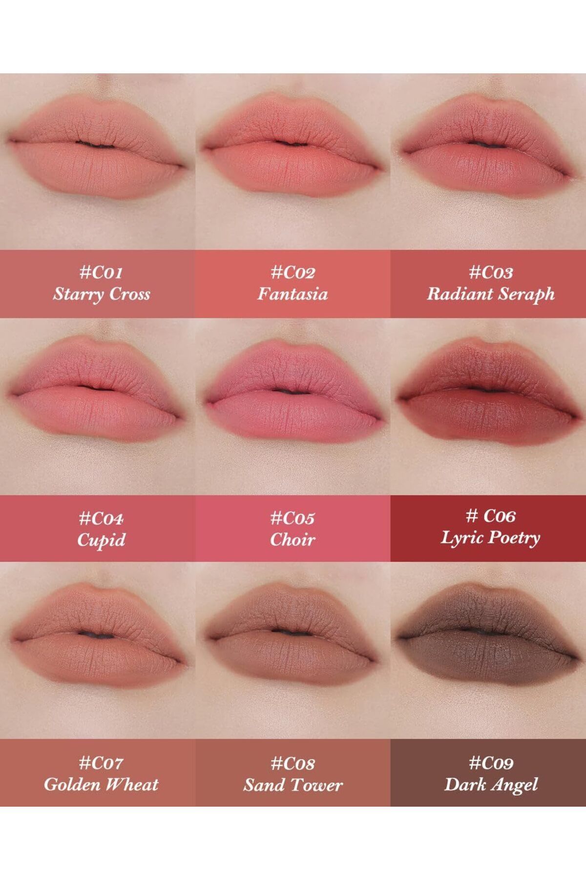 Flower Knows-Little Angel Matte Lipstick - 3.5g (C01 Starry Cross - Neutral Peach) 6