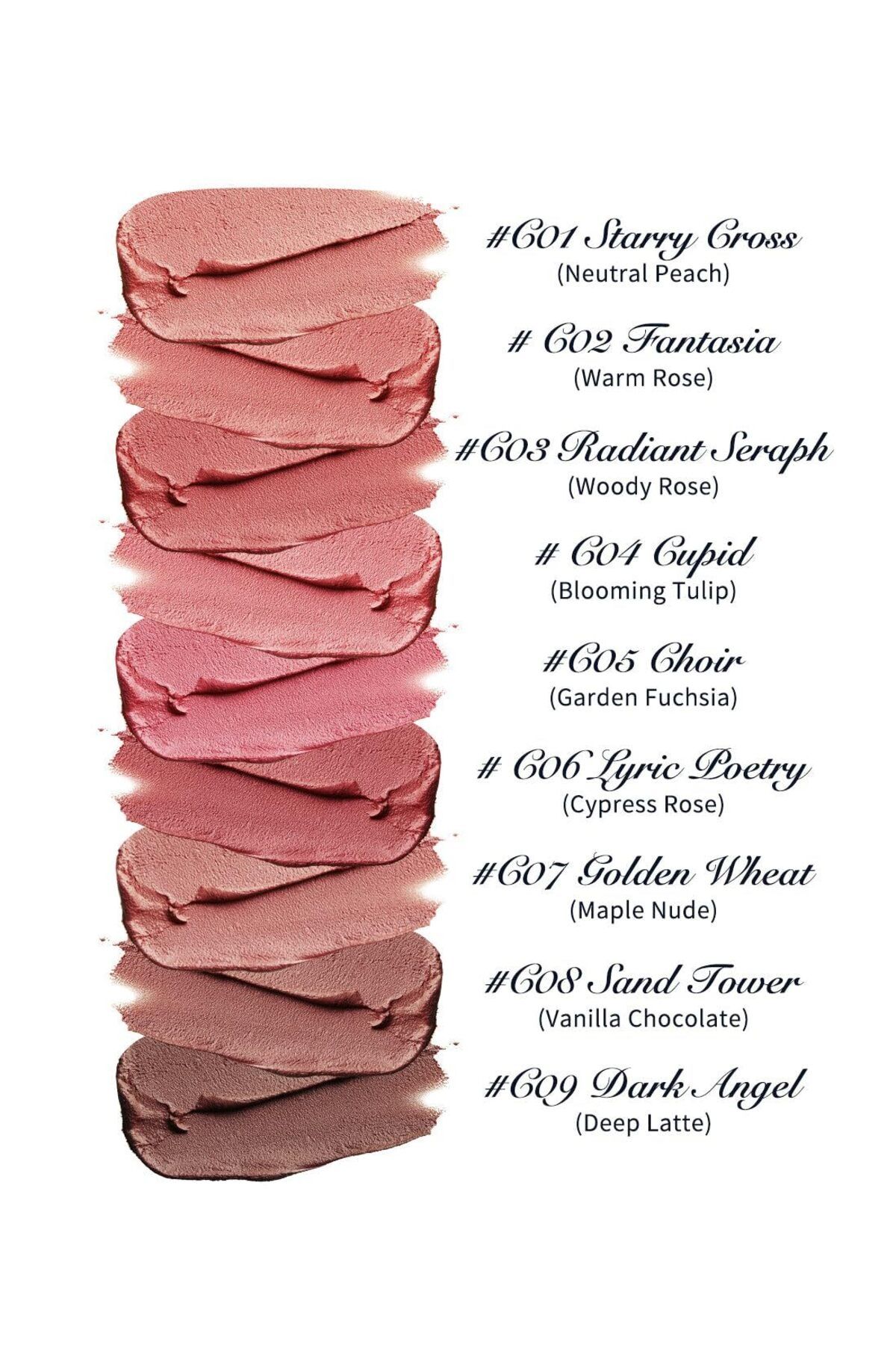Flower Knows-Little Angel Matte Lipstick - 3.5g (C01 Starry Cross - Neutral Peach) 8
