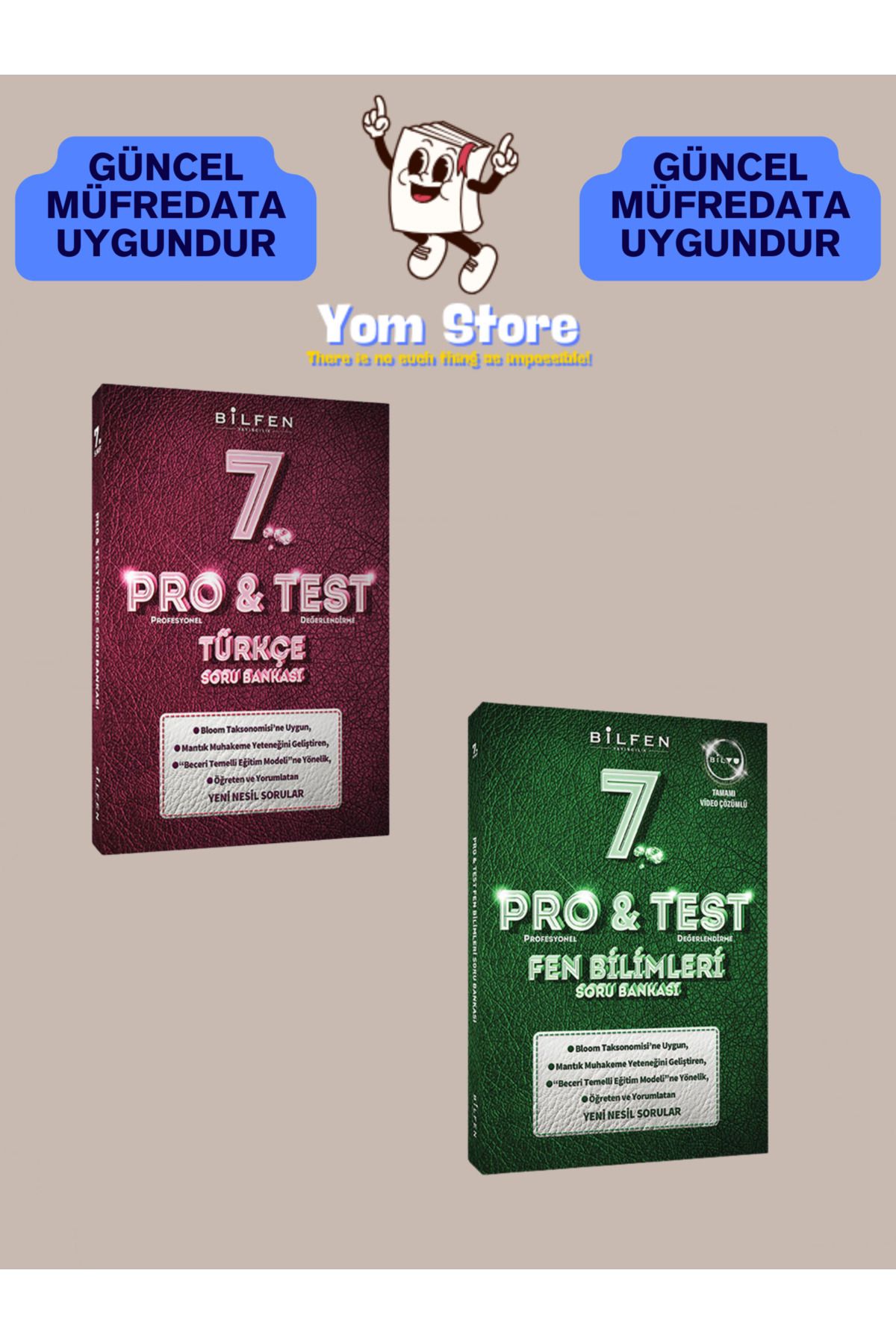 Bilfen Yayıncılık 7. Sınıf Pro Test  Türkçe + Fen Bilimleri SET Soru Bankası