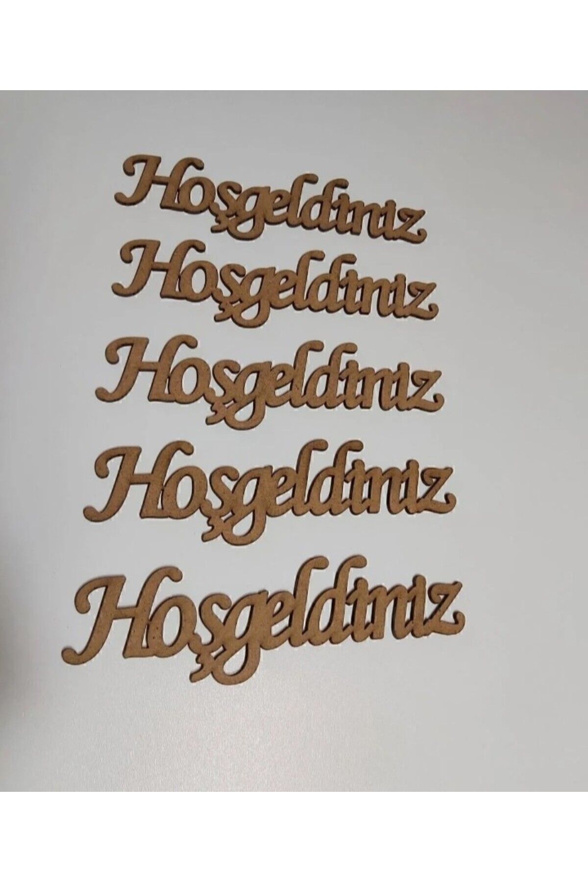 ELZEM AMBALAJ VE OLUKLU MUKAVVA Hoşgeldiniz yazısı 5 adet boyanabilir