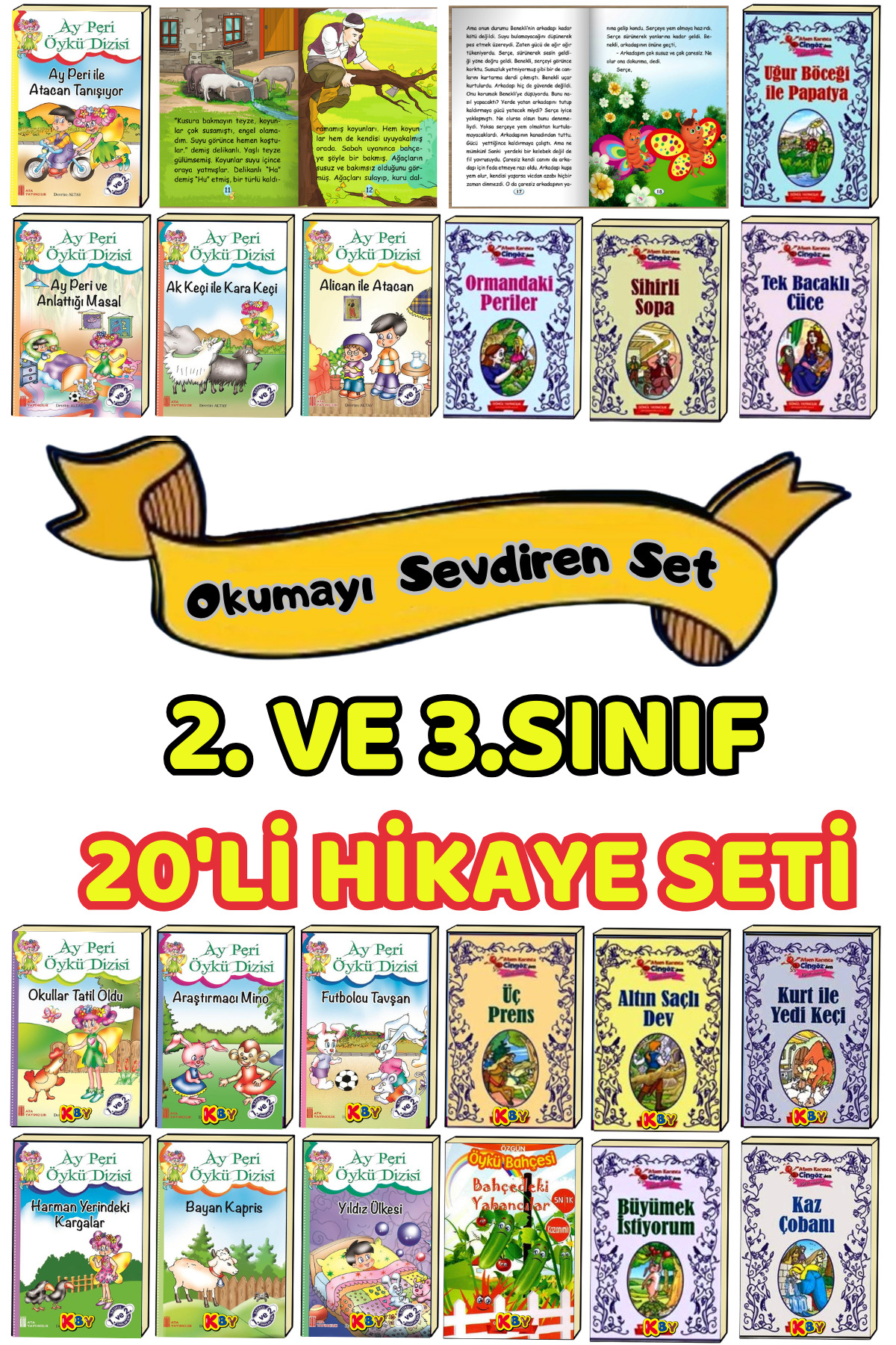 GÖNÜL YAYINCILIK 2. Sınıflara Uygun Okumayı Sevdiren Tembel Arı 20'li Hikaye Seti fotoğrafı 3 (önizleme)