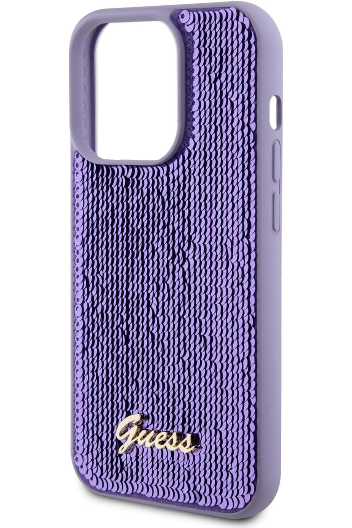 CG Mobile-For Iphone 15 Pro Case Sequin Script Case With Metal Logo Anti Scratch Drop Resistant Shockproof 6