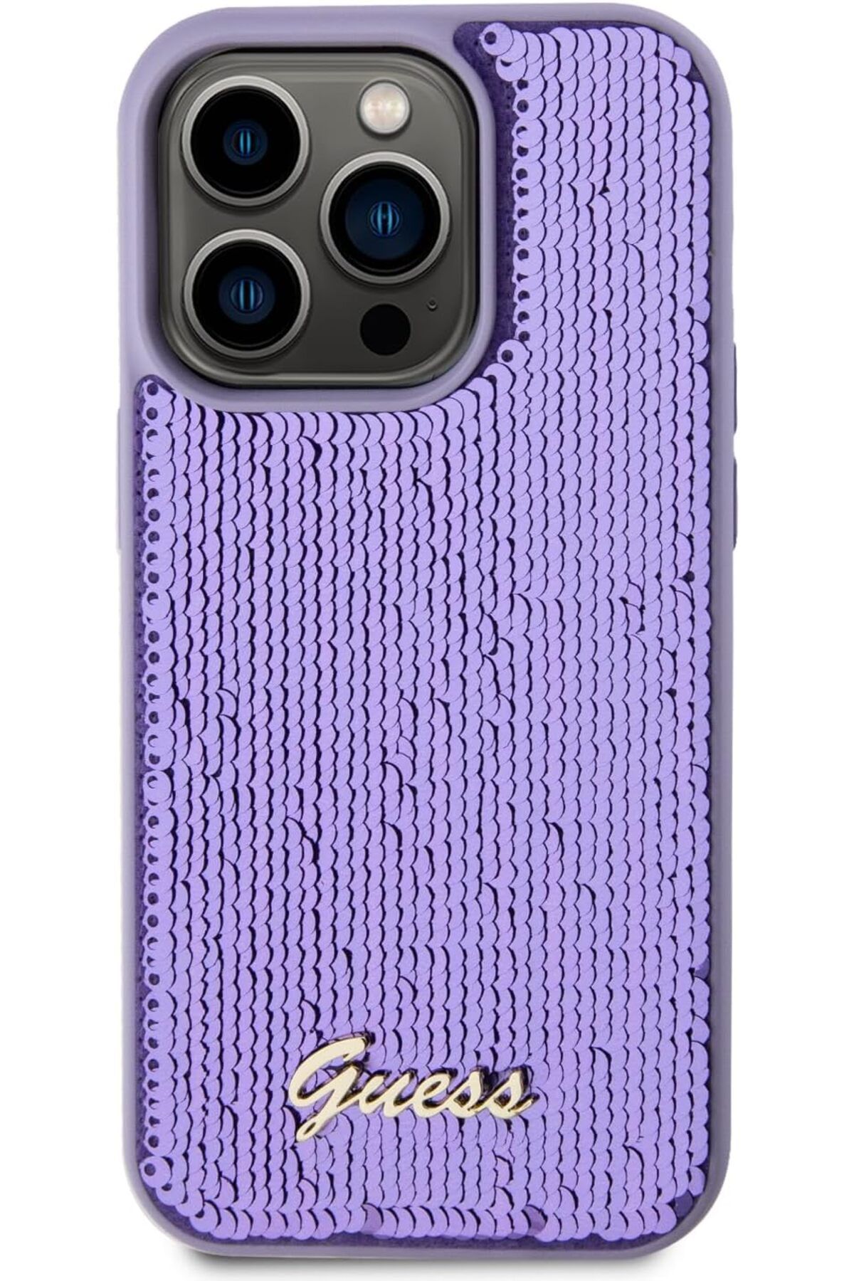 CG Mobile-For Iphone 15 Pro Case Sequin Script Case With Metal Logo Anti Scratch Drop Resistant Shockproof 3
