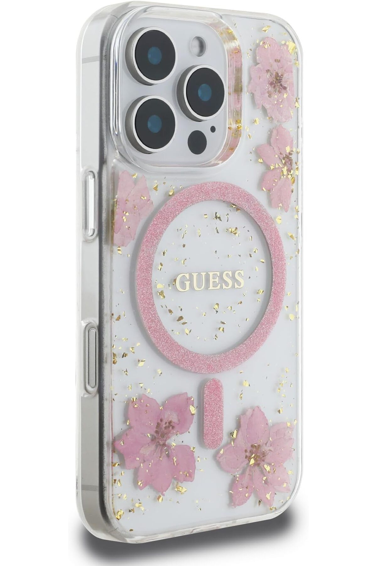 CG Mobile-Compatible With Iphone 16 Pro Max Hard Case With Resin Flowers Design Compatible With Magsafe Drop 4