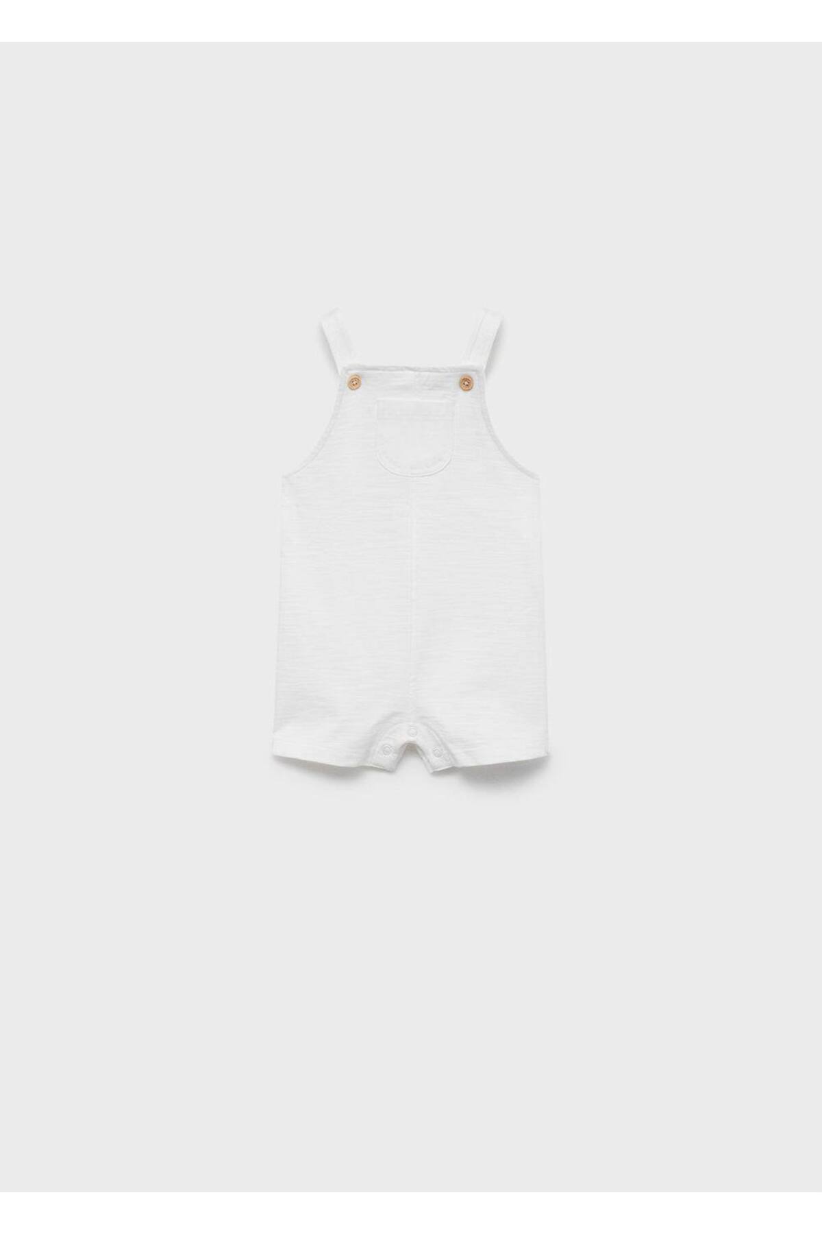 Pamuklu kısa salopet