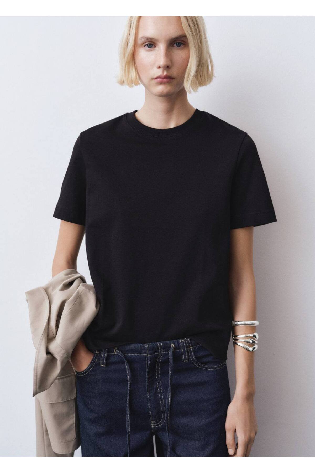 Kısa kollu pamuklu tişört