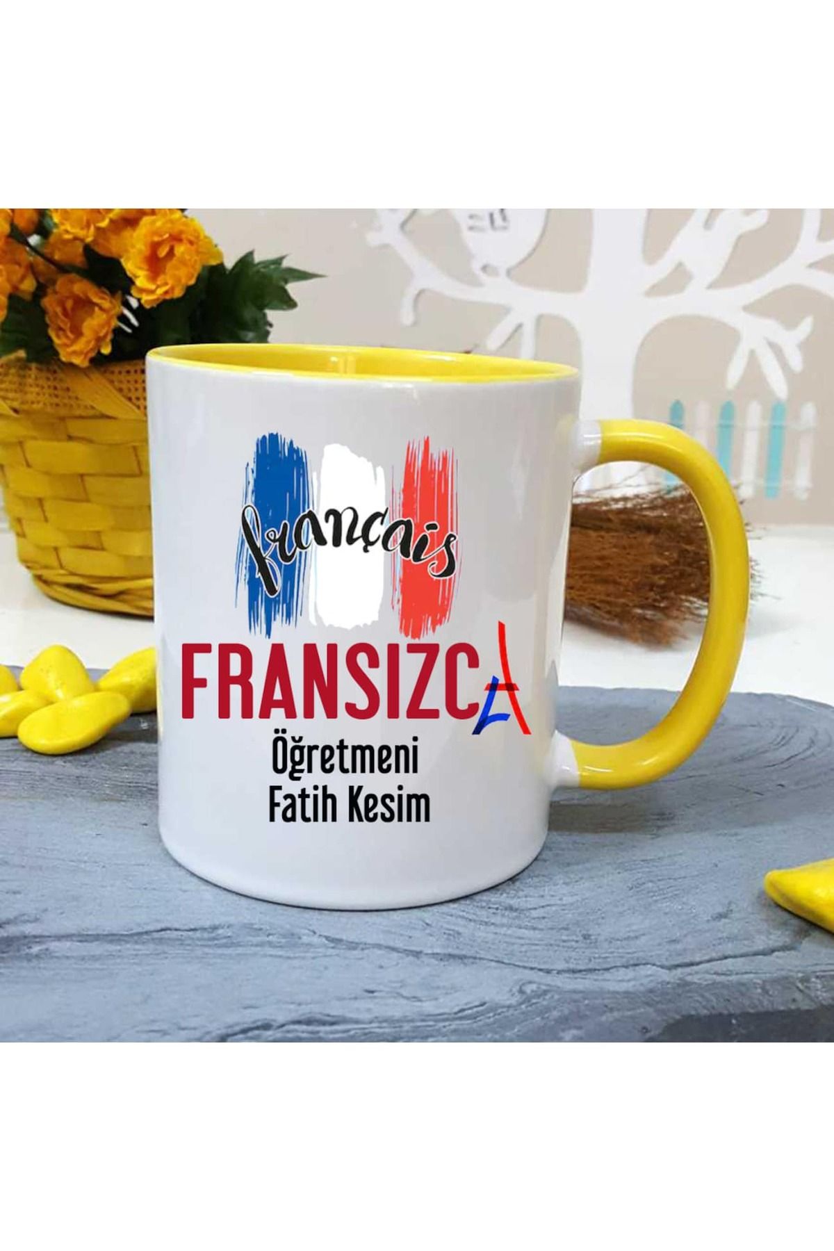 feifei Fransızca Öğretmenine Özel Öğretmenler Günü Hediyesi Kişiye Özel Kupa Bardak