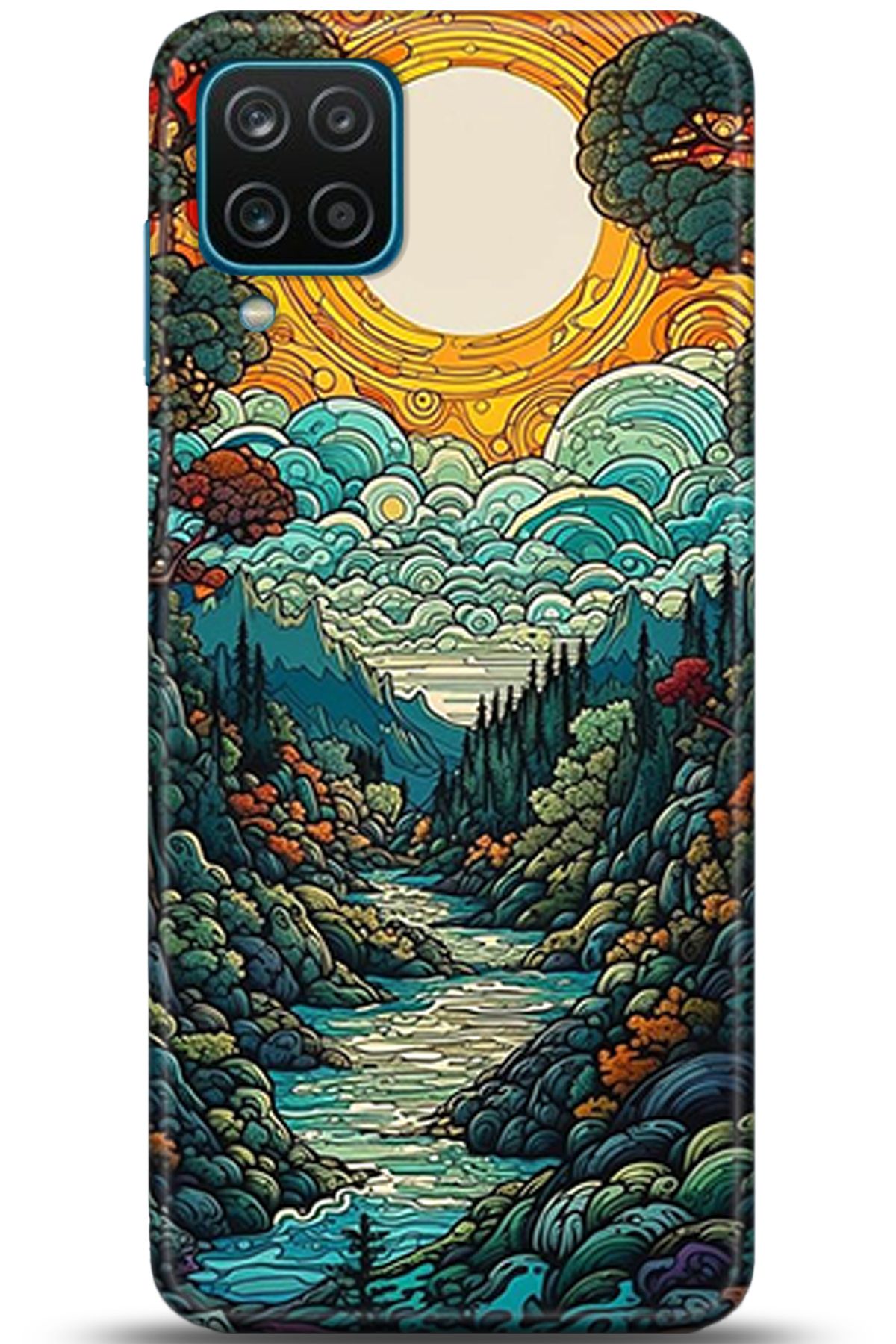 Noprin Samsung Galaxy A12 Kılıf HD Baskılı Kılıf - Happiness Series 5198
