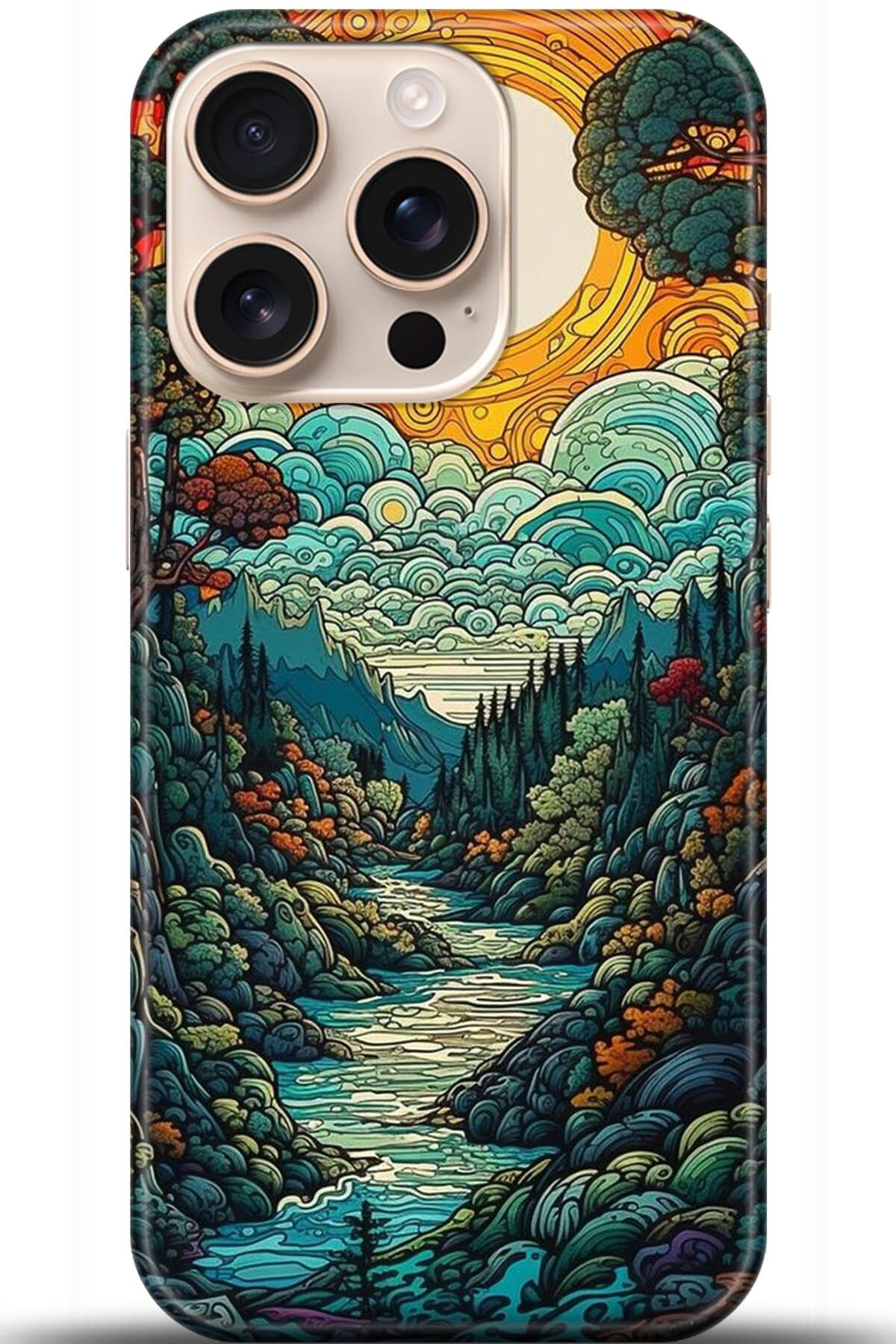 Noprin Apple iPhone 16 Pro Kılıf HD Baskılı Kılıf - Happiness Series 5198