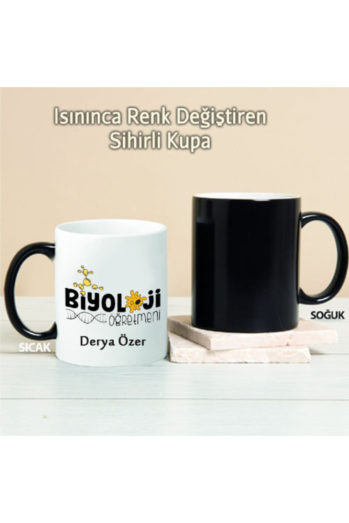 feifei Biyoloji Öğretmeni Kişiye Özel Sihirli Kupa Pi19