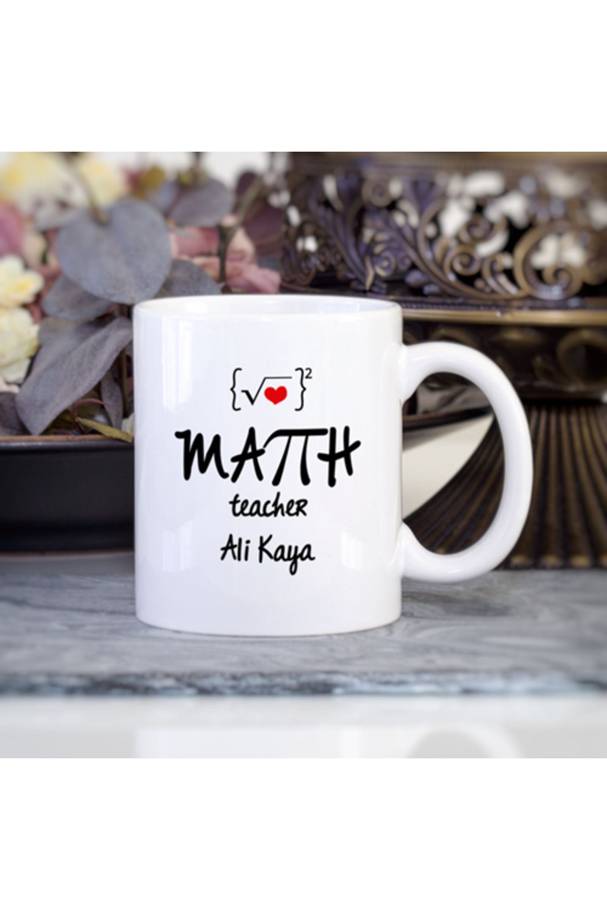 feifei Kişiye Özel Matematik Öğretmeni Kupa Bardak