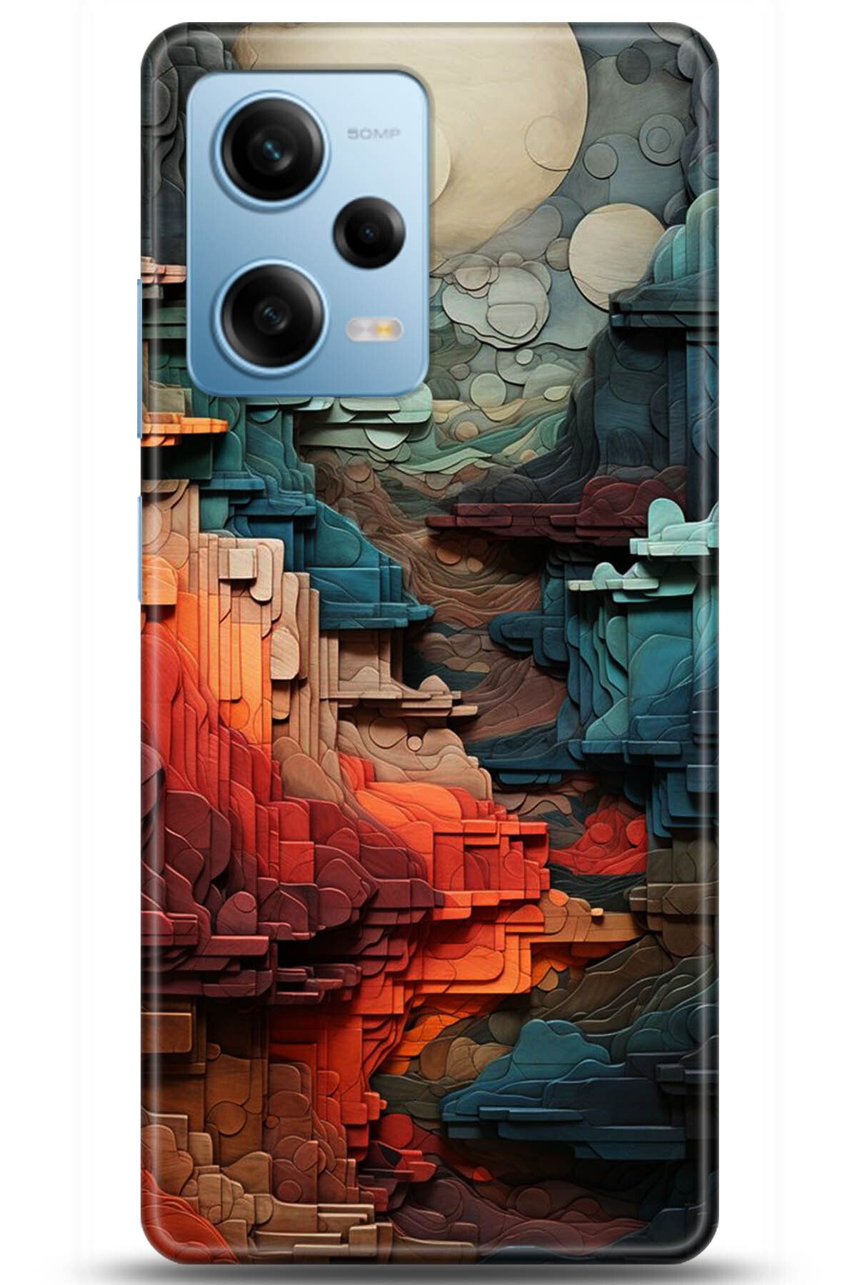 Noprin Xiaomi Redmi Note 12 5G Kılıf HD Baskılı Kılıf - Happiness Series 5218