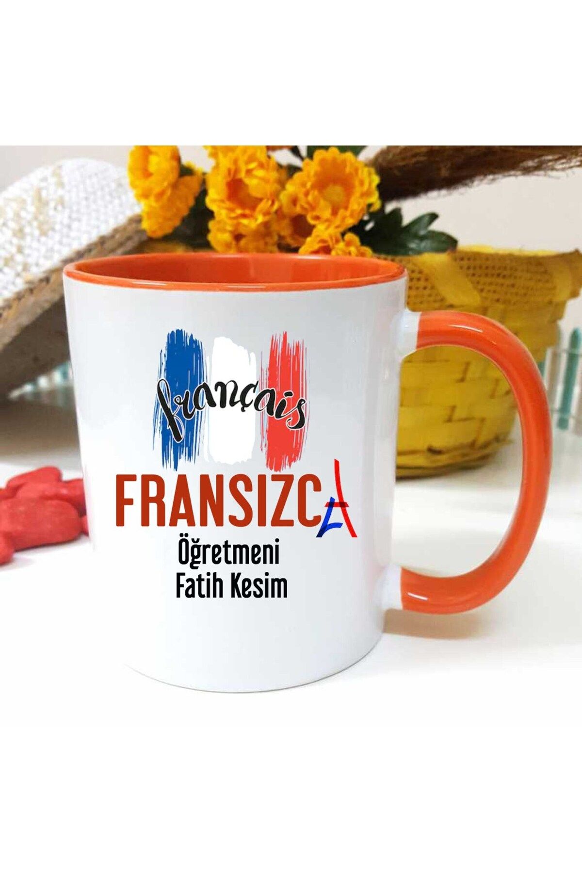 feifei Fransızca Öğretmenine Özel Öğretmenler Günü Hediyesi Kişiye Özel Kupa Bardak