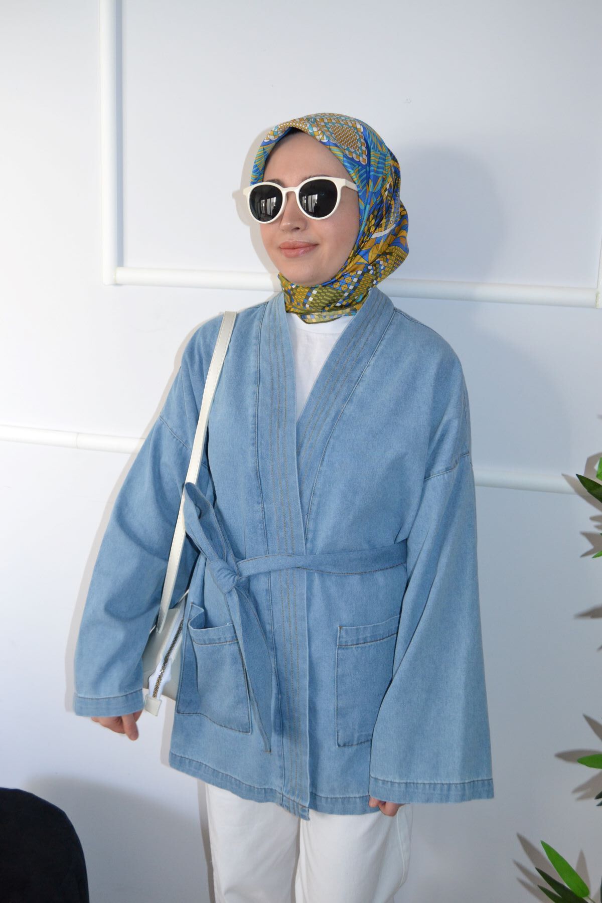 ASELA.-Denim Jeans Kimono Jacket 8