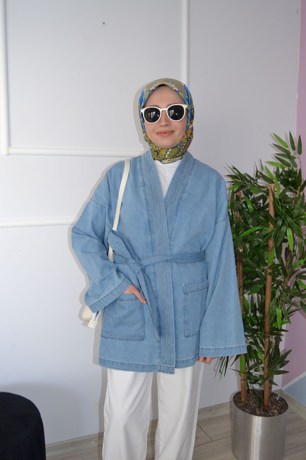 ASELA.-Denim Jeans Kimono Jacket 6