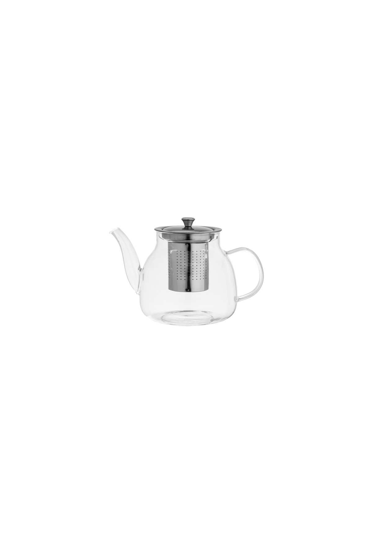 casa rosa-Thermal glass tea pot with steel strainer 800 ml 1