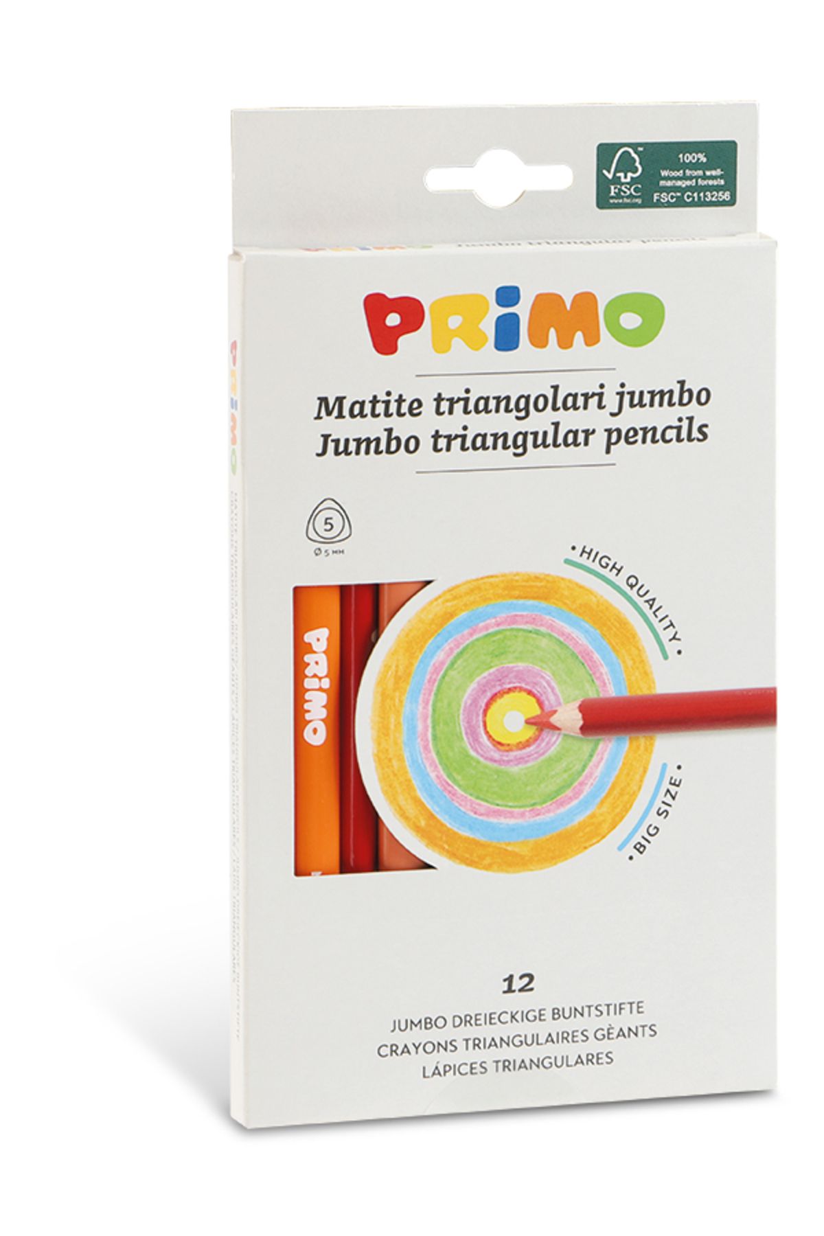 Primo-Jumbo Triangle Crayons 12 Colors 2
