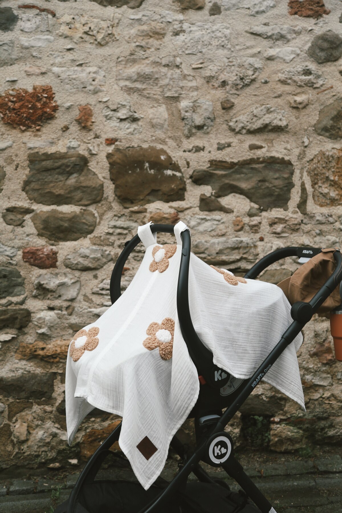 DERY BABY Teddy Papatya Fermuarlı 2 Kat Müslin Puset Örtüsü fotoğrafı 6 (önizleme)