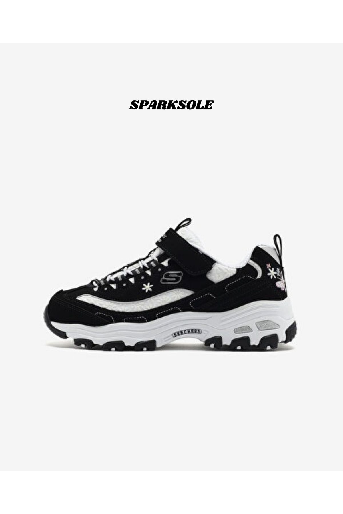 SKECHERS D'lites 302540L-BKW Büyük Kız Çocuk Siyah Sneakers -SPARKSOLE