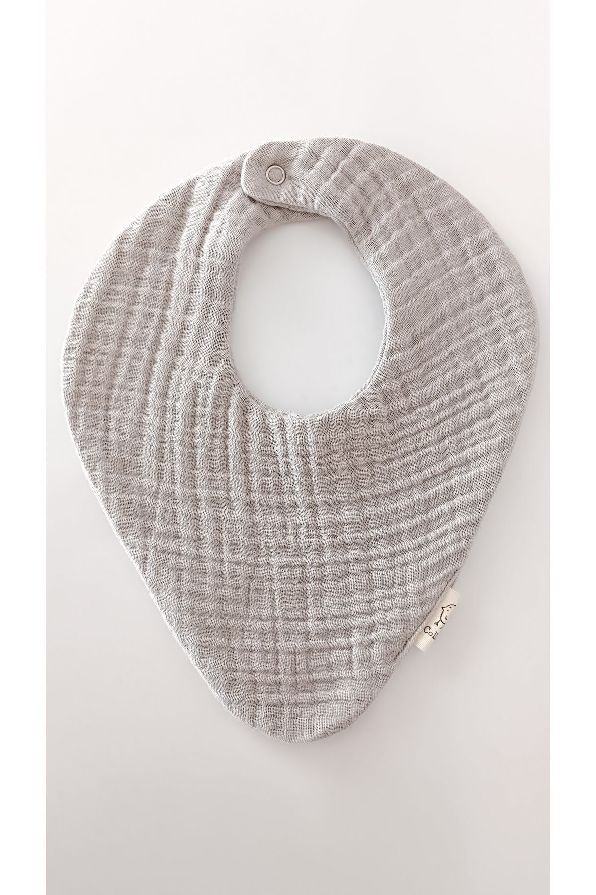 O&G Collection 2'li Fular Gri,beyaz %100 Pamuklu Organik 8 Katlı Müslin Bebek Salya Önlüğü / Yakalık fotoğrafı 3 (önizleme)