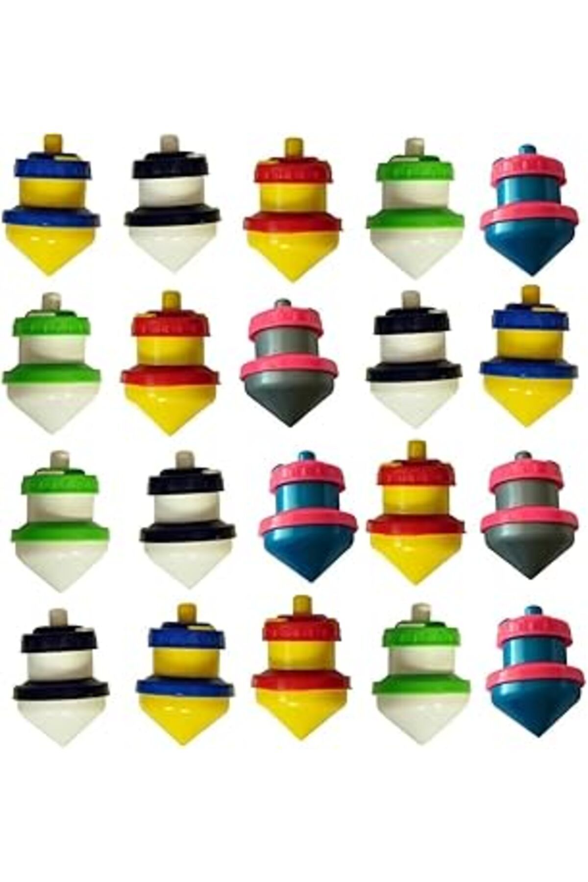robotrend Mia Otomatik Dönen Topaç 48'Li Paket - Basmalı Plastik Dönen Topaç - Nostaljik Oyuncaklar