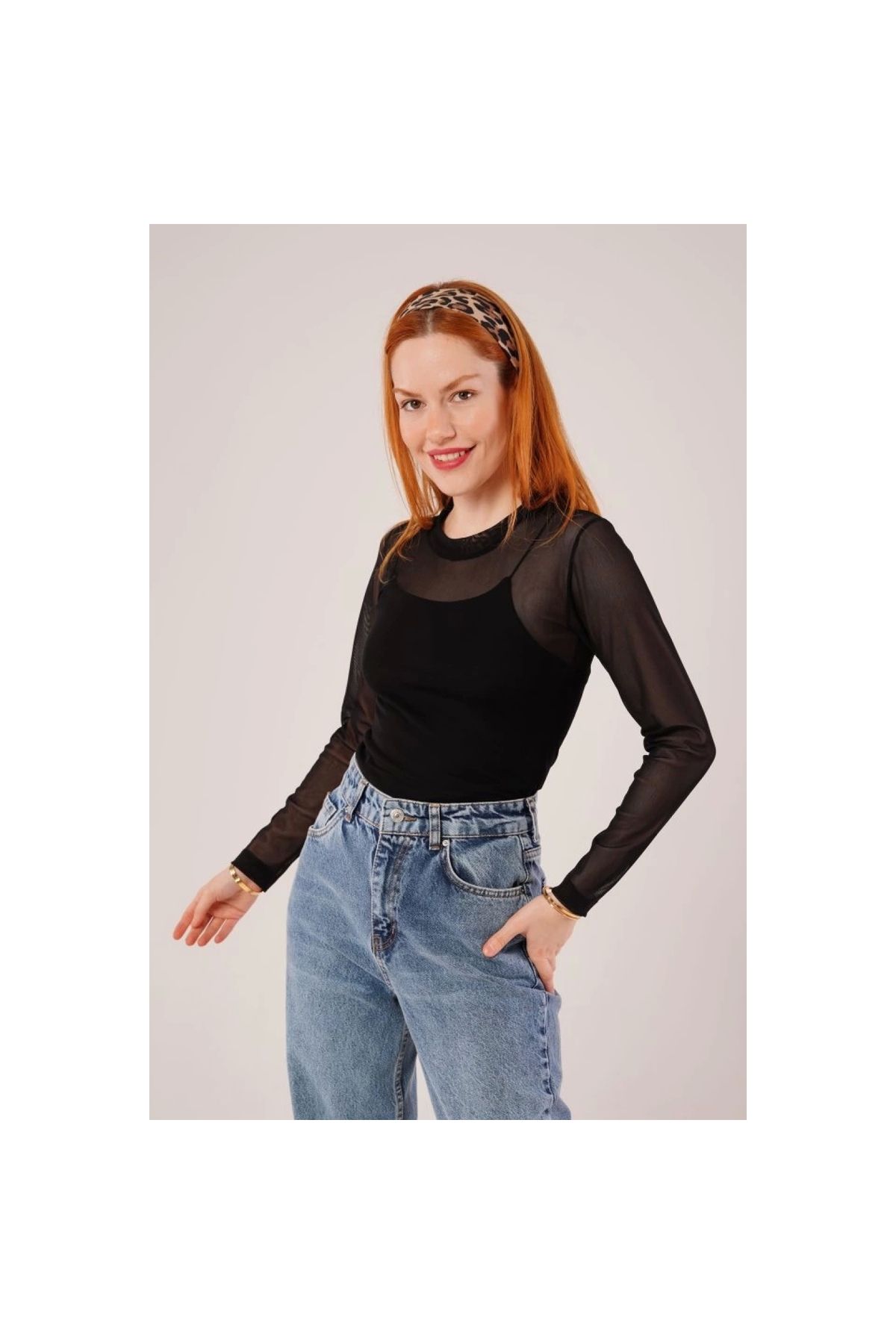 Narnuga MARSiLYAN- Transparan Tül Basic Bluz