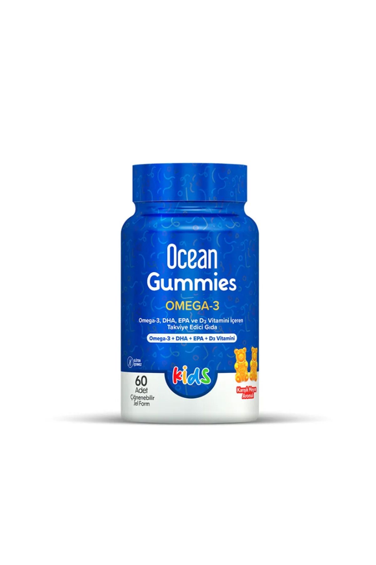 Orzax Ocean Gummies Omega 3 Kids 60 Çiğnenebilir Jel Form