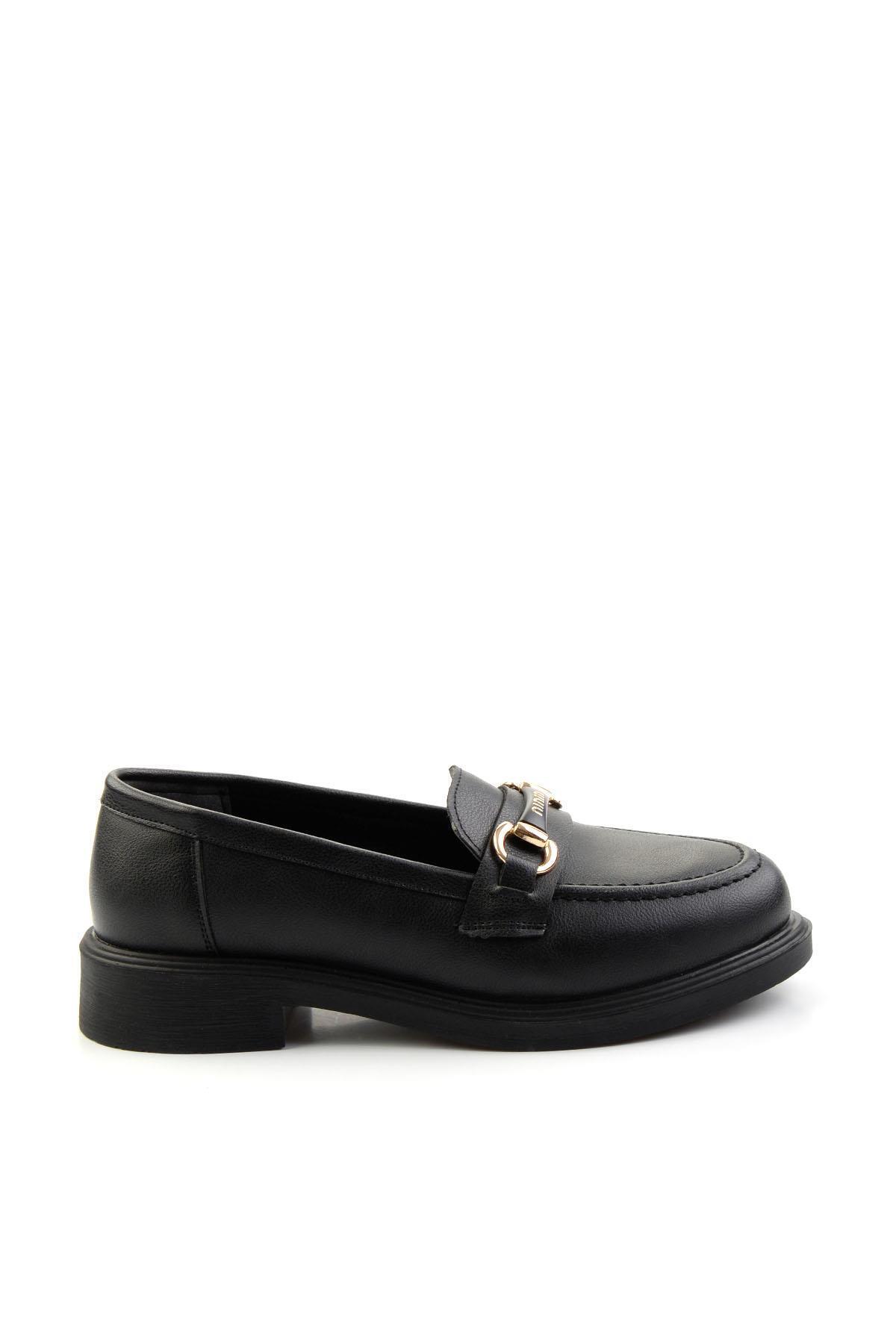 Bambi Siyah Kadın Loafer Ayakkabı K01714130009