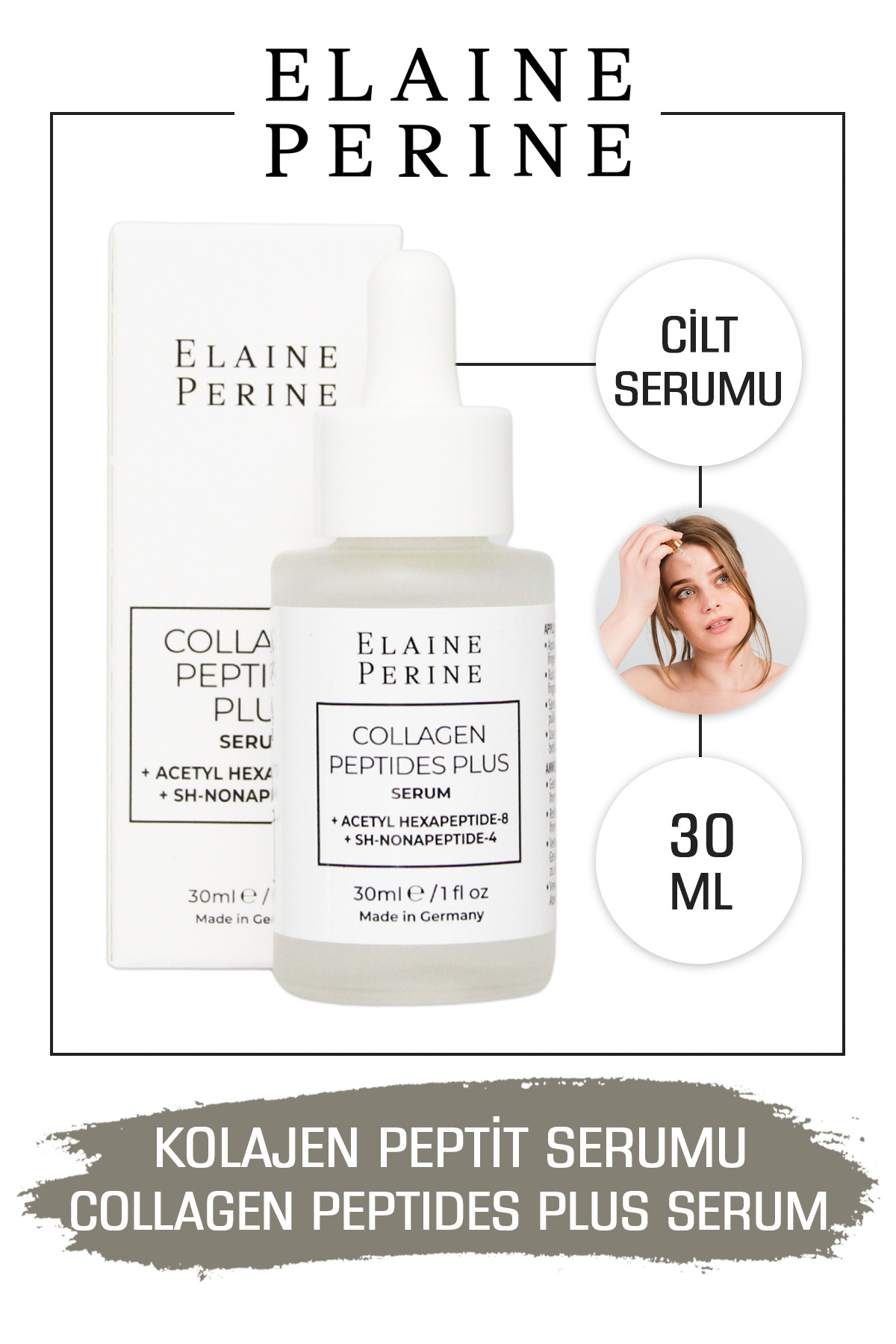 Elaine Perine Collagen Elasticity Boosting Serum Fine Line Anti Aging Peptide Serum 30ml