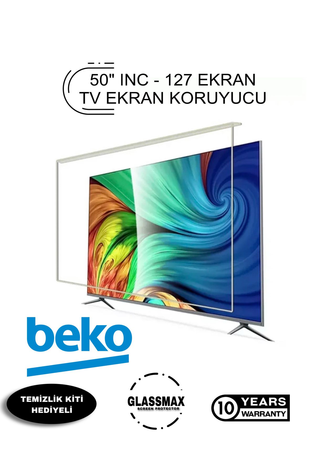 Glassmax Beko 50U9000 Uyumlu 50" Inç 127 Ekran Tv Ekran Koruyucu