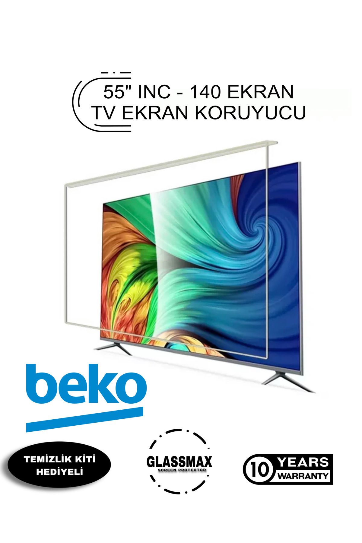 Glassmax Beko 55P6300 Uyumlu 55" Inç 140 Ekran Tv Ekran Koruyucu