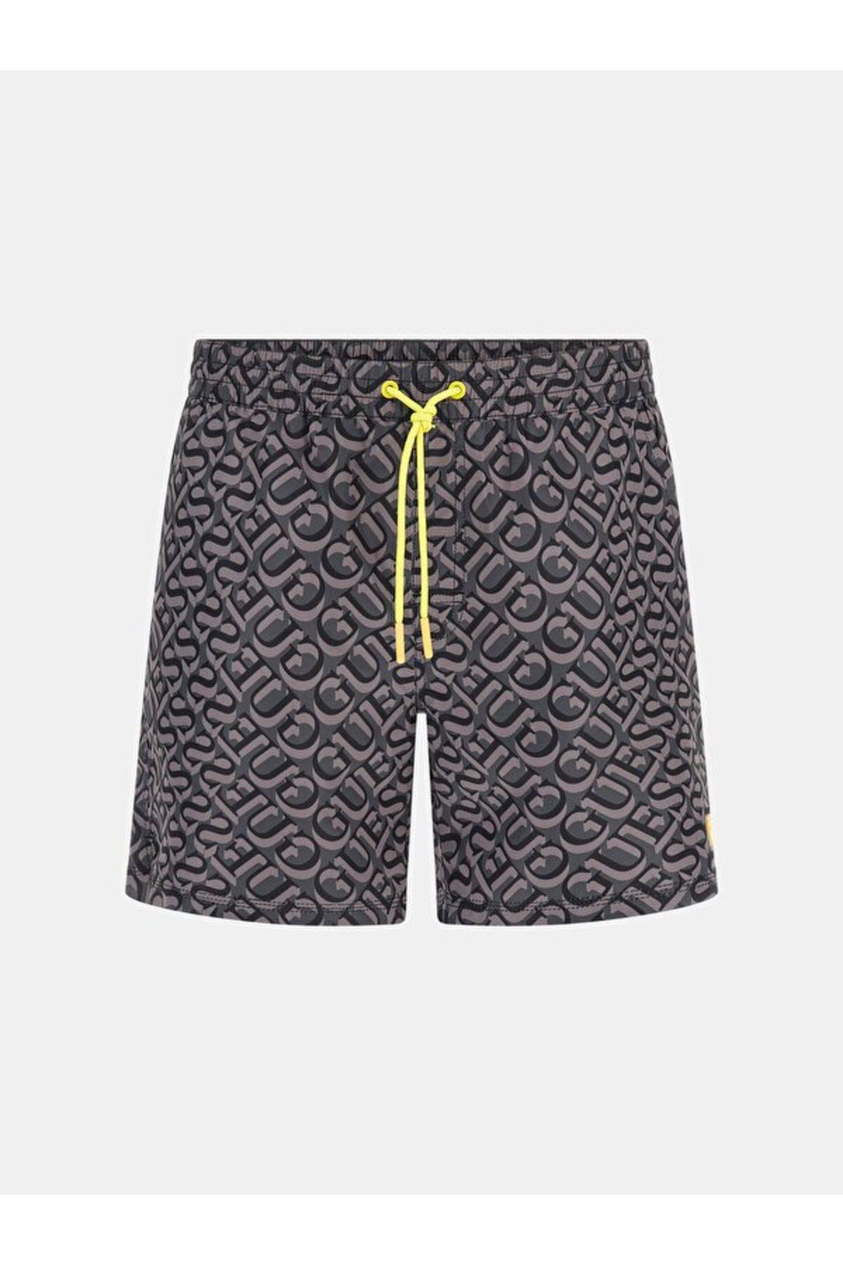 Guess-SWIMTRUNK MEDIUM AOP Ανδρικό μαύρο μαγιό F4GT06WG2A2-P9WN 5