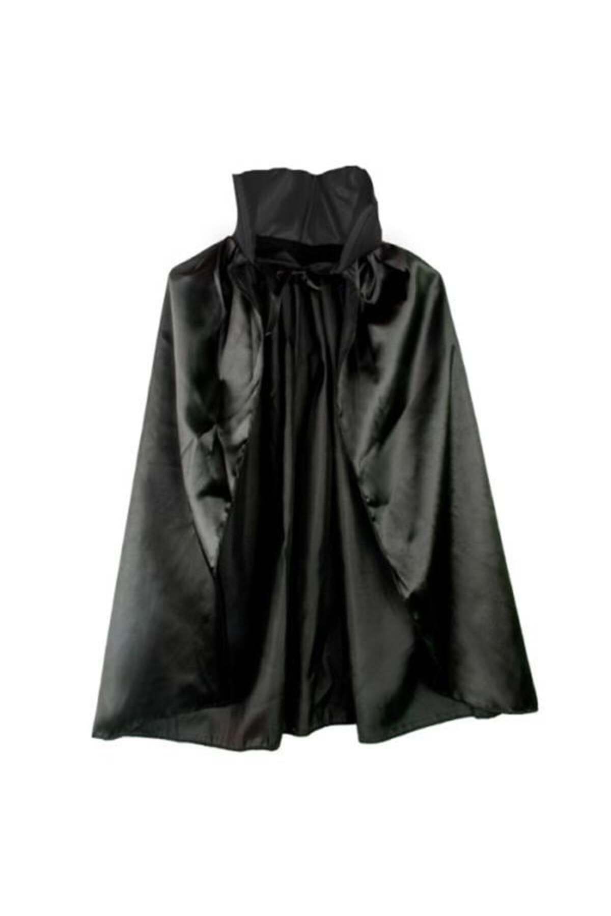 LovelymCo Siyah Renk Yakalı Halloween Pelerini 90 Cm