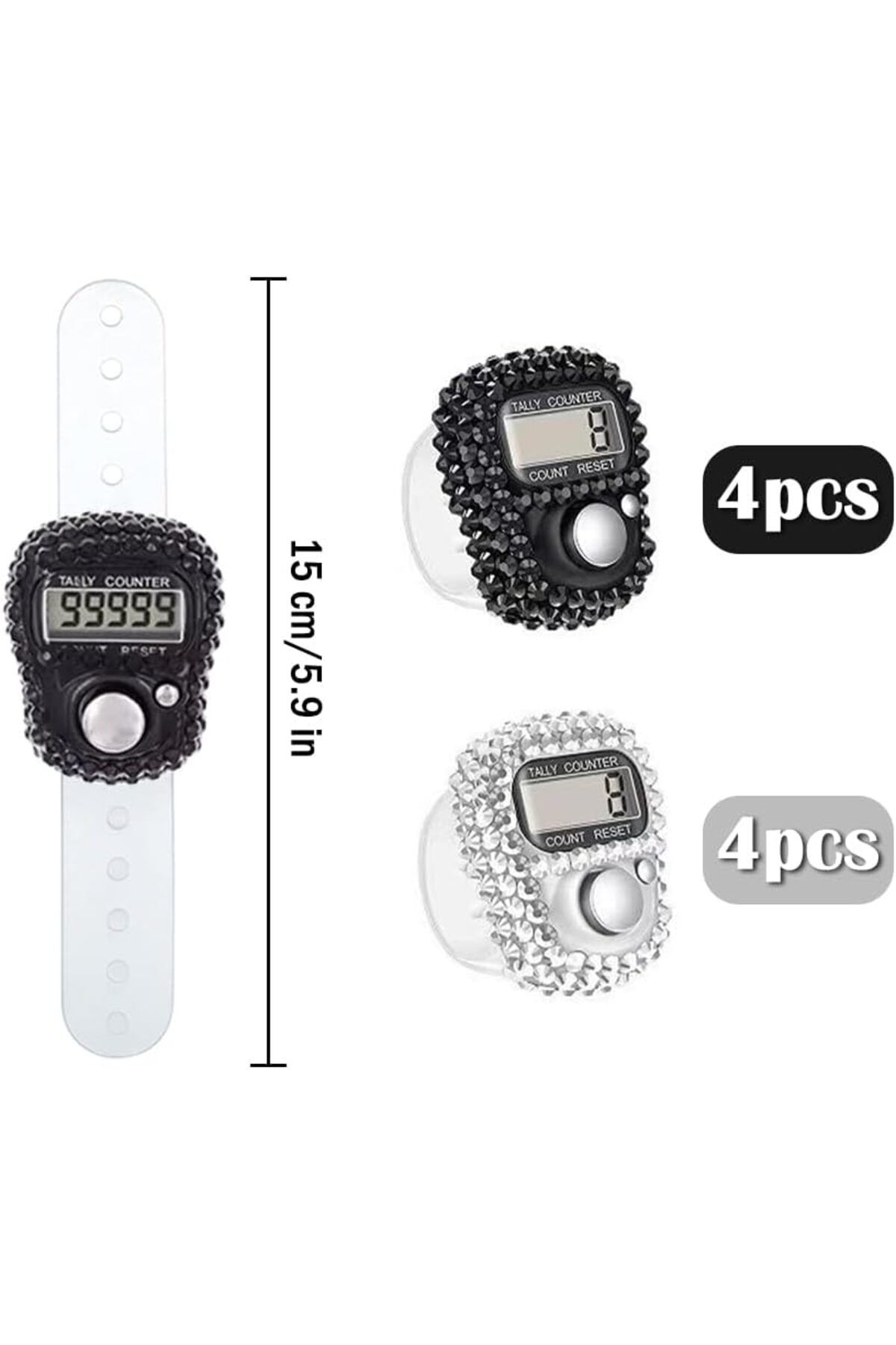 AWH-8-Pack Electronic Finger Counters – Handheld Digital Tally Clicker in Assorted Colors 6