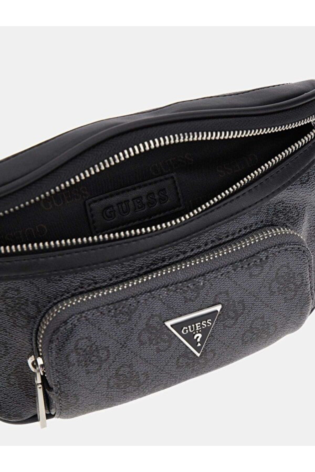 کیف پیام رسان مشکی مردانه مینی کمر Vezzola Guess