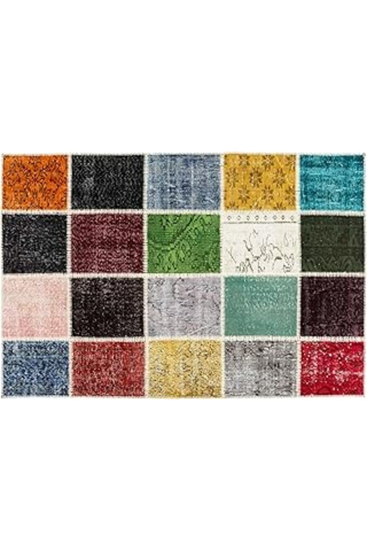 Mu Art Ahşap Concept Lima Patchwork Halı Renkli 120X180Cm