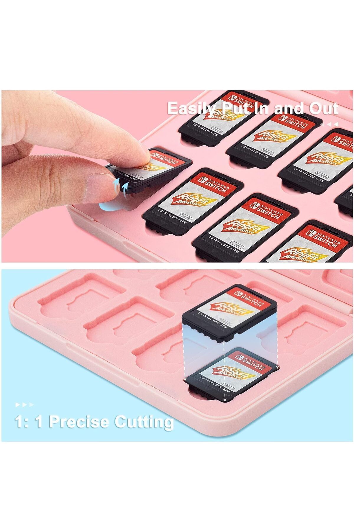 COOYA-Game Card Case, Portable Storage Case, Portable Game Cartridge, Cute Strawberry Pattern Storage Box 6