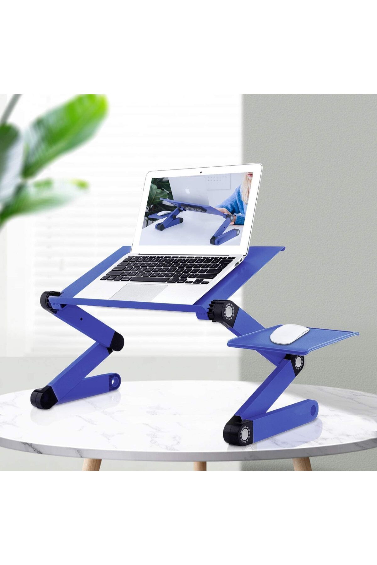 erorex-Laptop Table Ergonomically Designed Laptop Stand Table With Portable Mouse Base Aluminum With 3