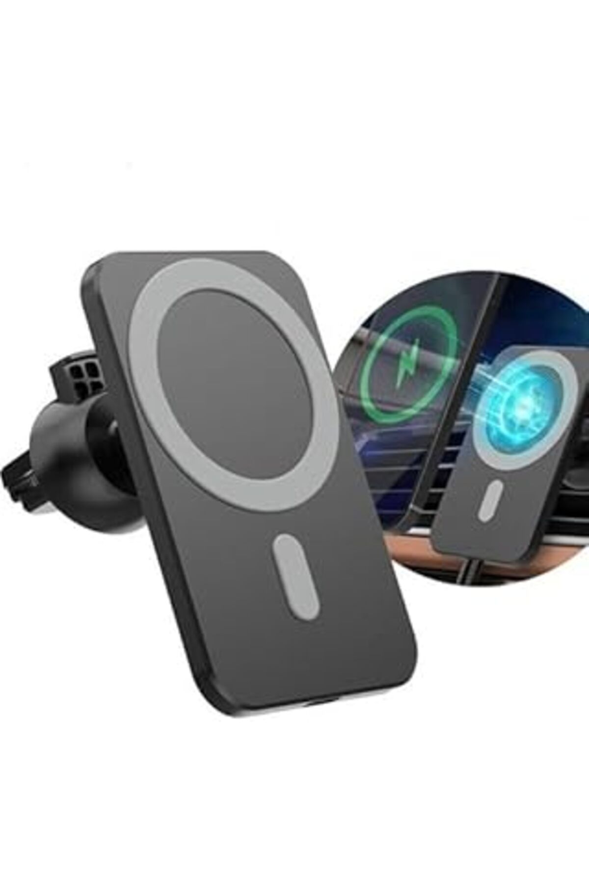 Pazarcan Sna Araç İçi Telefon Tutucu Manyetik Mıknatıslı Hızlı Şarj Cihazı 15W Yeni Nesil Kablosuz Araç Akse