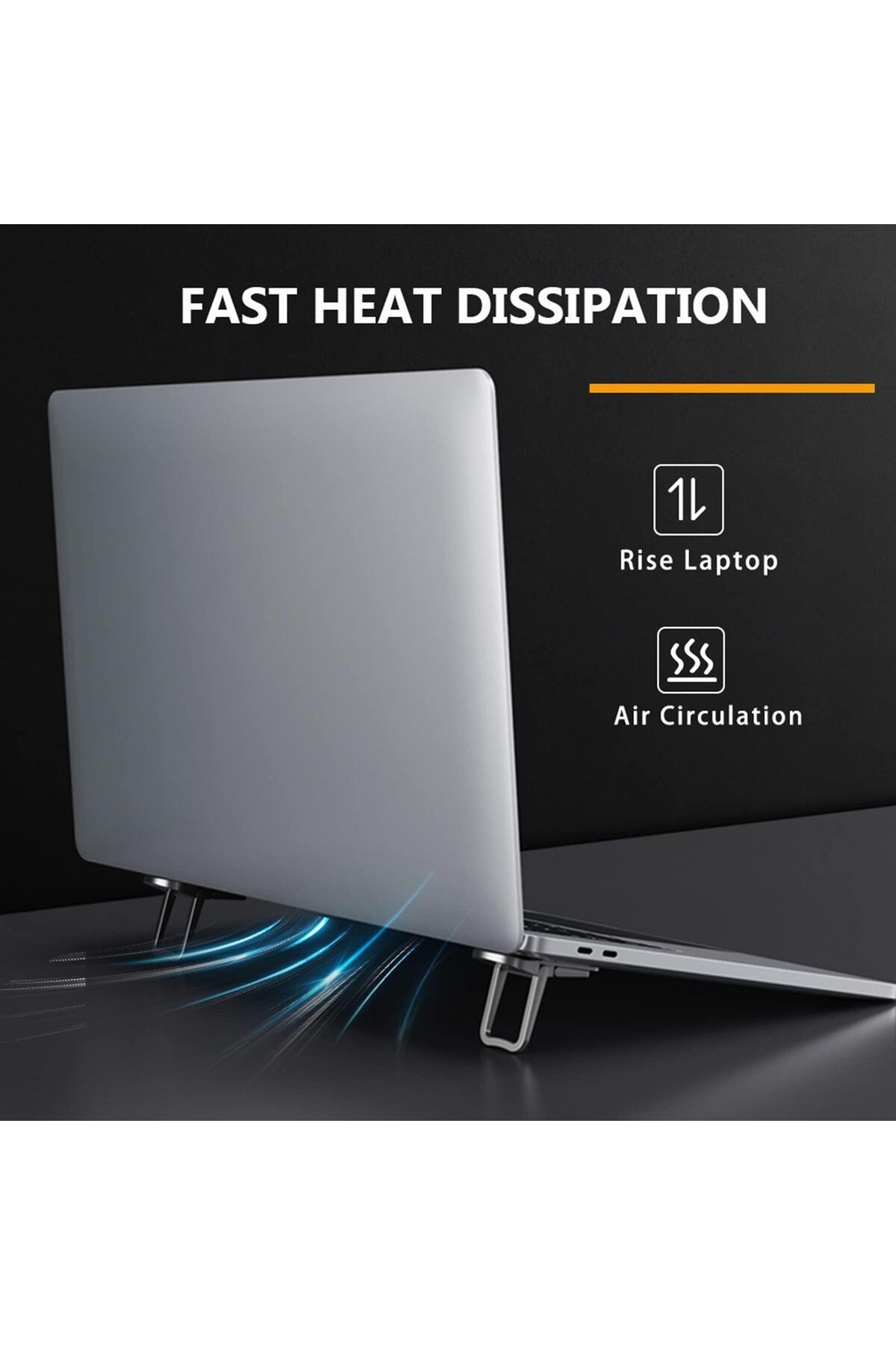 erorex-Mini Foldable Laptop Stand Self Adhesive Invisible Computer Keyboard Riser Cooling Pad Adjustable 4