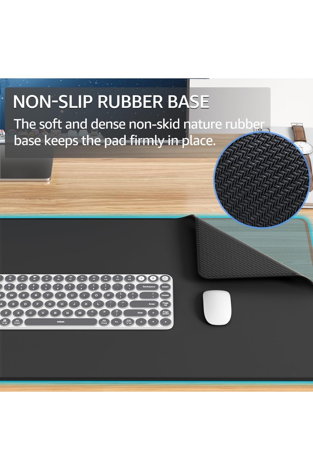 erorex-Large Gaming Mouse Pad With Superior Micro Weave Cloth Extended Desk Mousepad With Stitched Edges 4