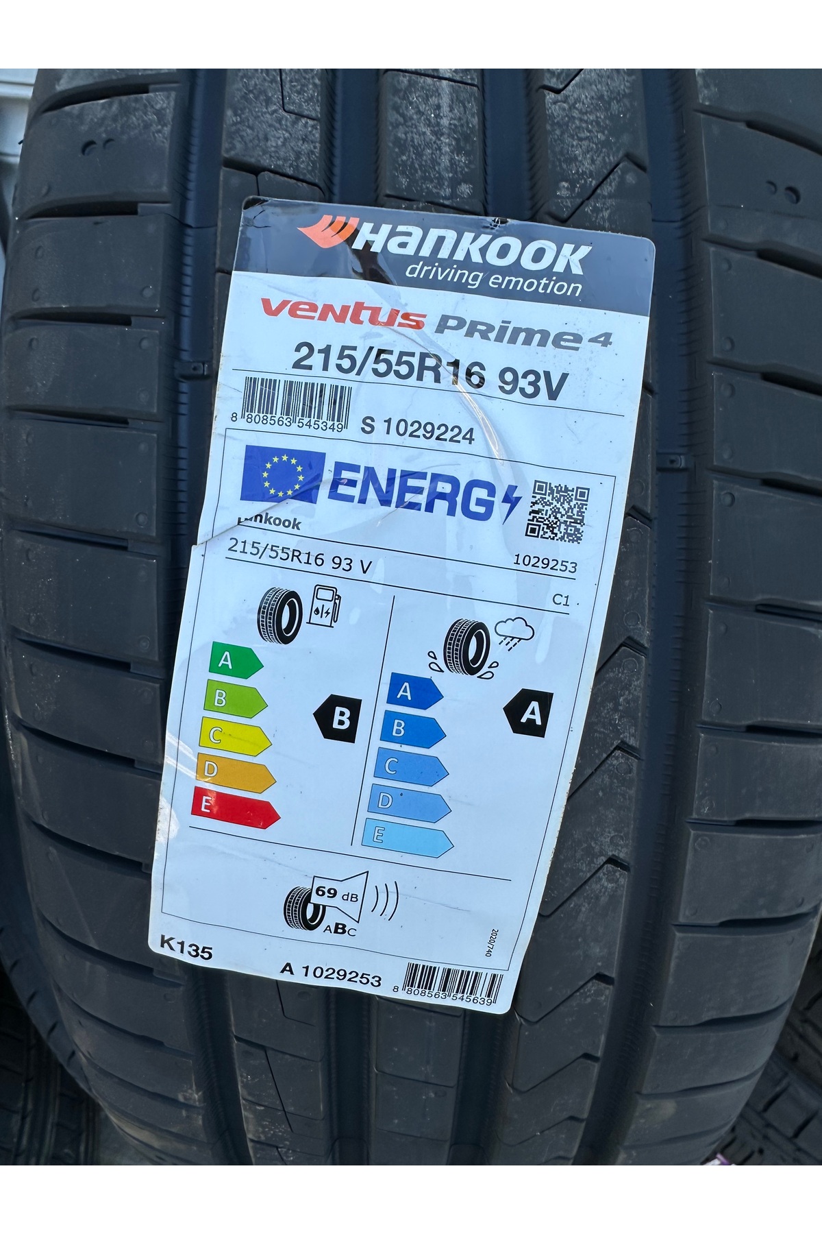 Hankook 215/55/16 93V K135 Ventus Prime 4 2024 YAZ Lastiği