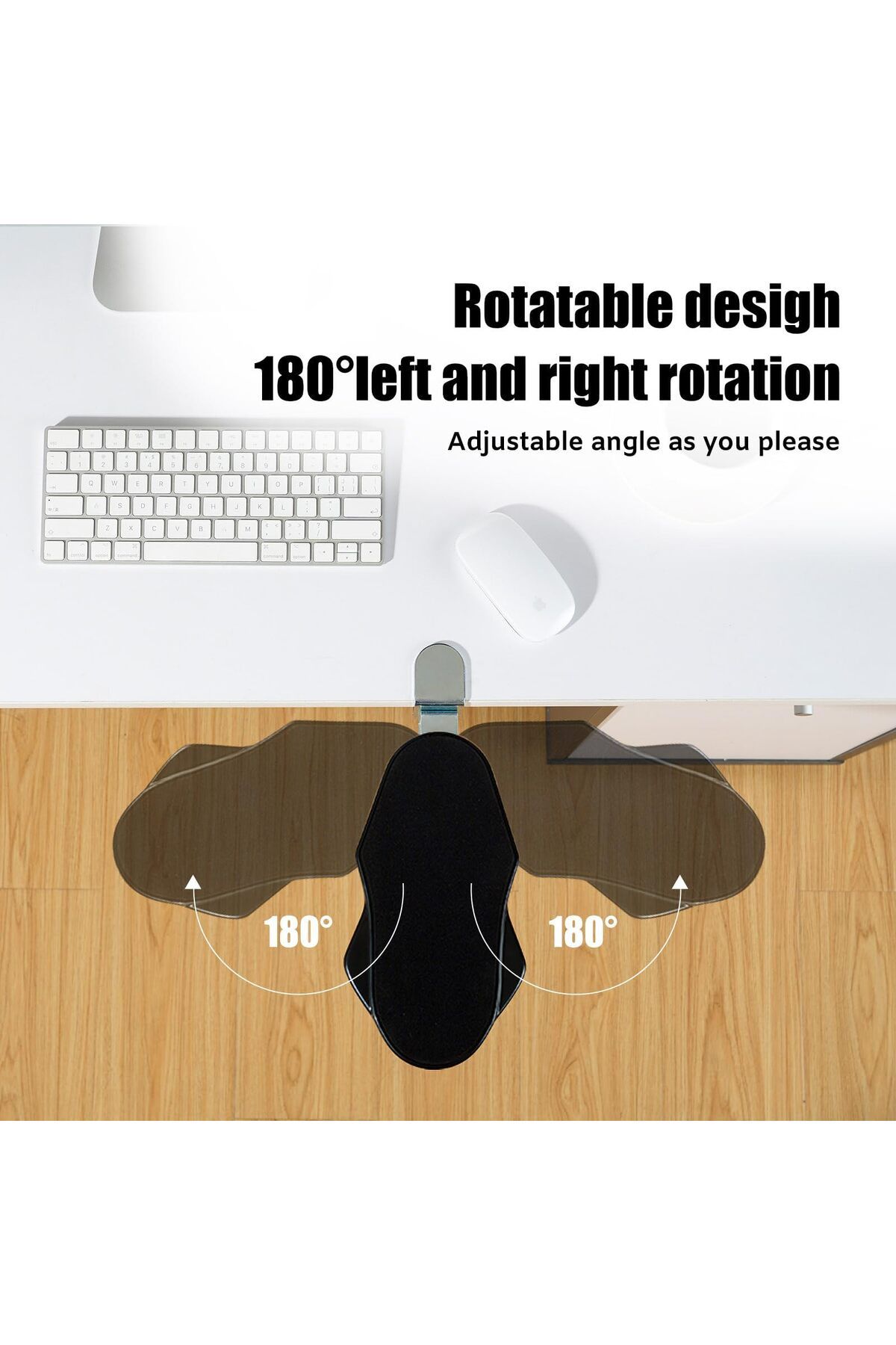 erorex-Computer Arm Rest Support Extender For Desk Adjustable Rotating Arm Wrist Rest Pad Holder Ergonomic 2