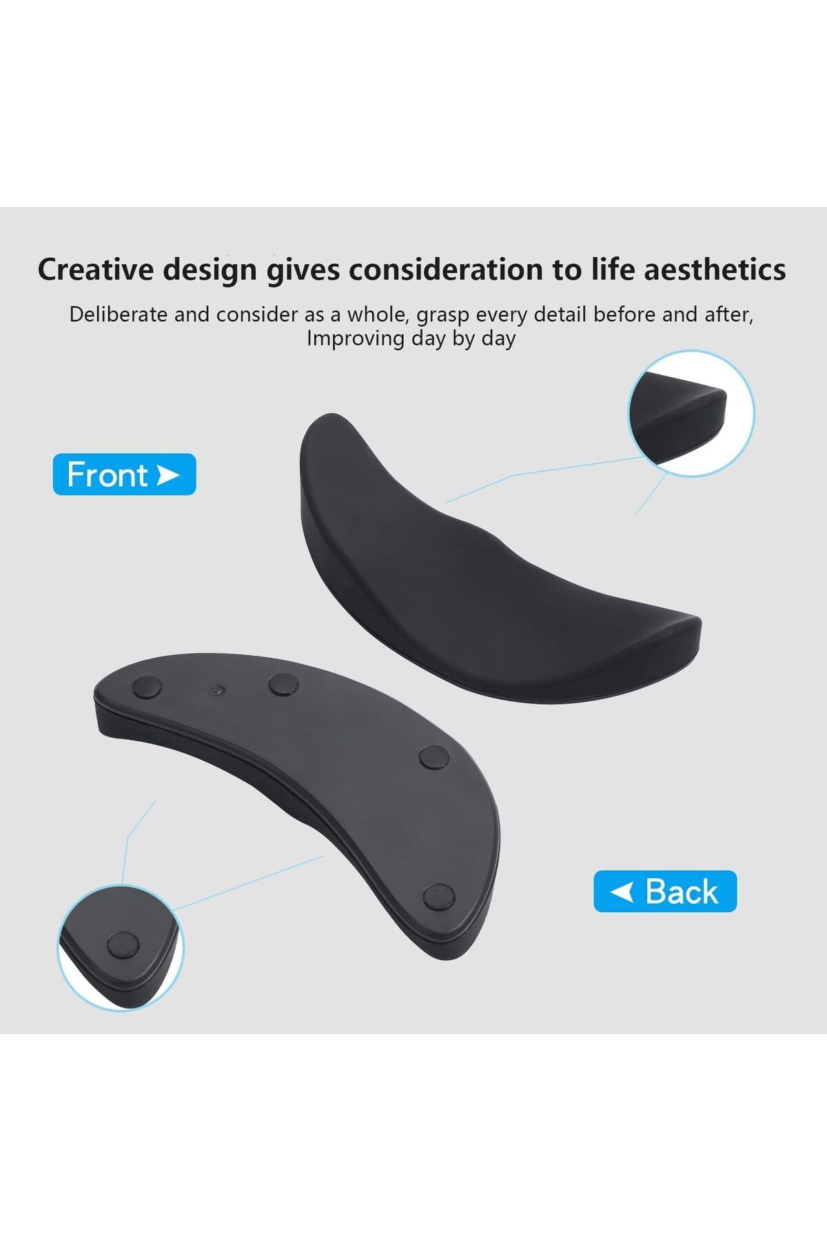 erorex-2 Pcs Ergonomic Gliding Palm Rest Soft Cooling Material Sliding Wrist Pad That Moves With Your 6