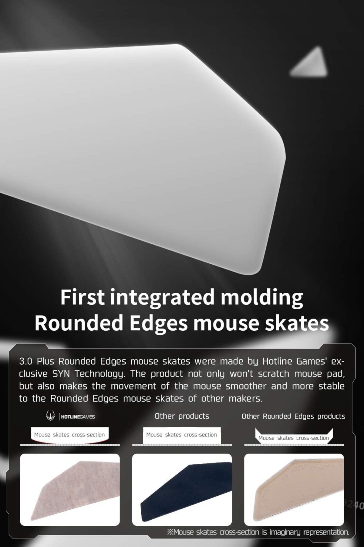 erorex-2Sets 3.0 Plus Rounded Curved Edges Mouse Feet Skates Compatible With Logitech G Pro 2