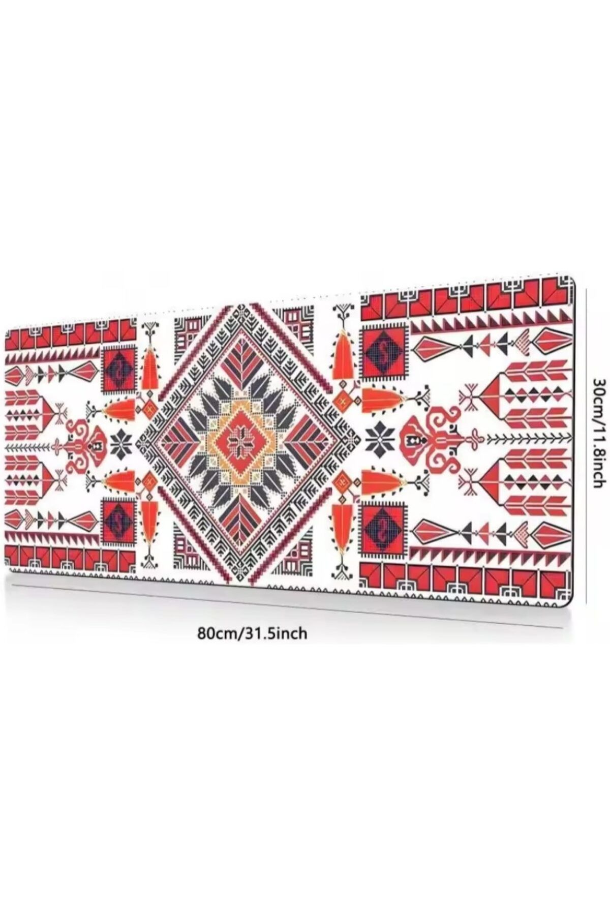 erorex-Geometric Pattern Extended Mouse Pad Xl 80 X 30 Cm Anti Slip Rubber Base Stitched Edges Suitable 6