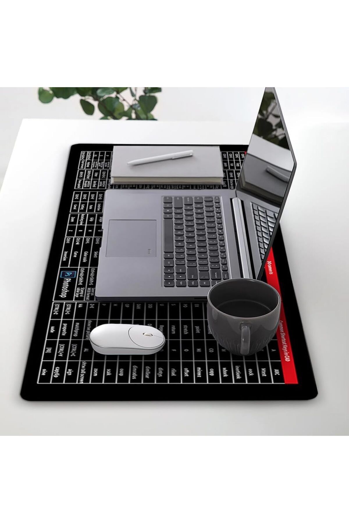 erorex-لوحة مفاتيح كبيرة جدًا مضادة للانزلاق مع نمط اختصارات برامج Office 5