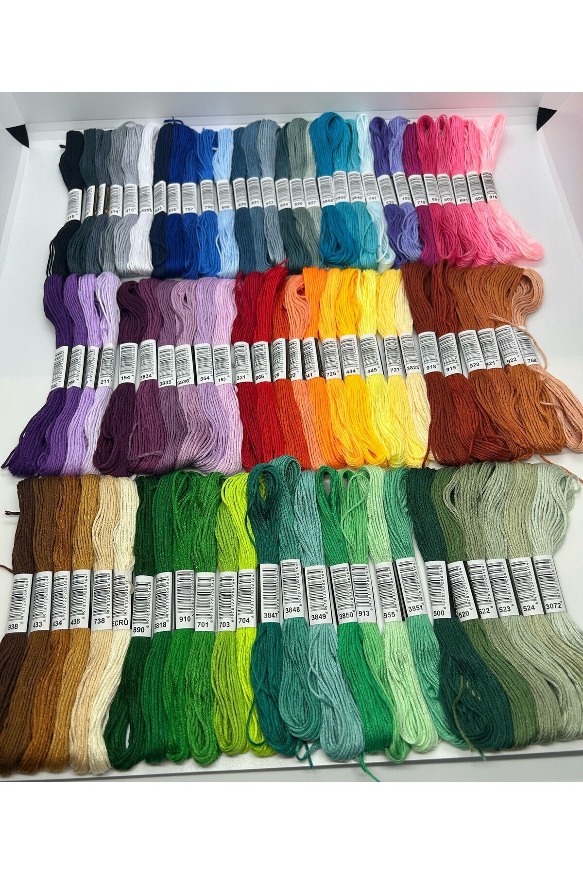 ALMİŞ-80 Pieces Muline Cross Stitch 8 Meters 6 Layers Different Colors Cross Stitch Embroidery Rococo Floss 5