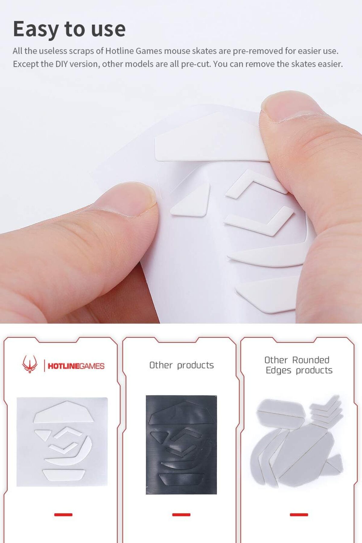 erorex-2Sets 3.0 Plus Rounded Curved Edges Mouse Feet Skates Compatible With Logitech G Pro 6